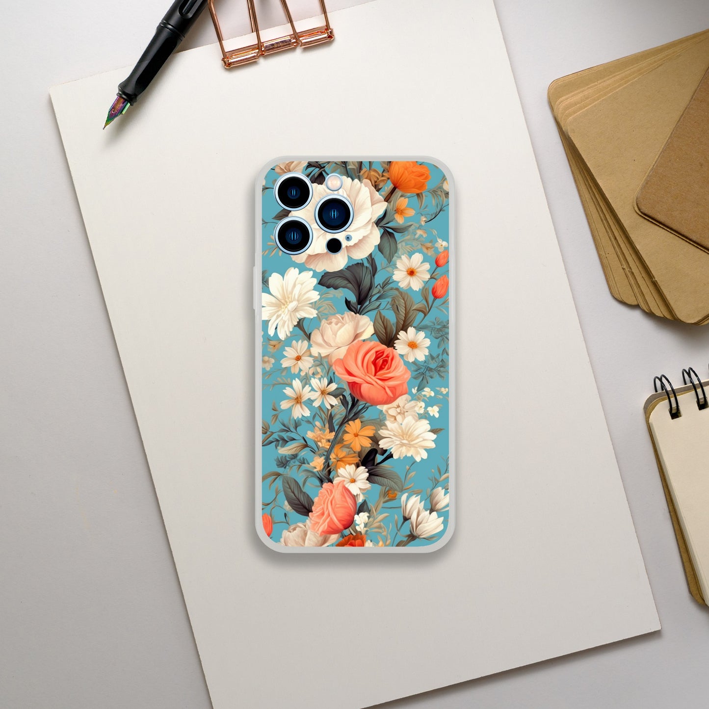 Blue Floral Flexi case