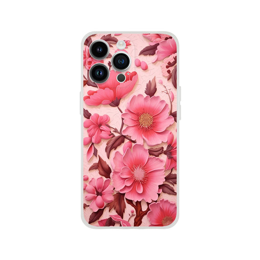 Pink Floral Flexi case