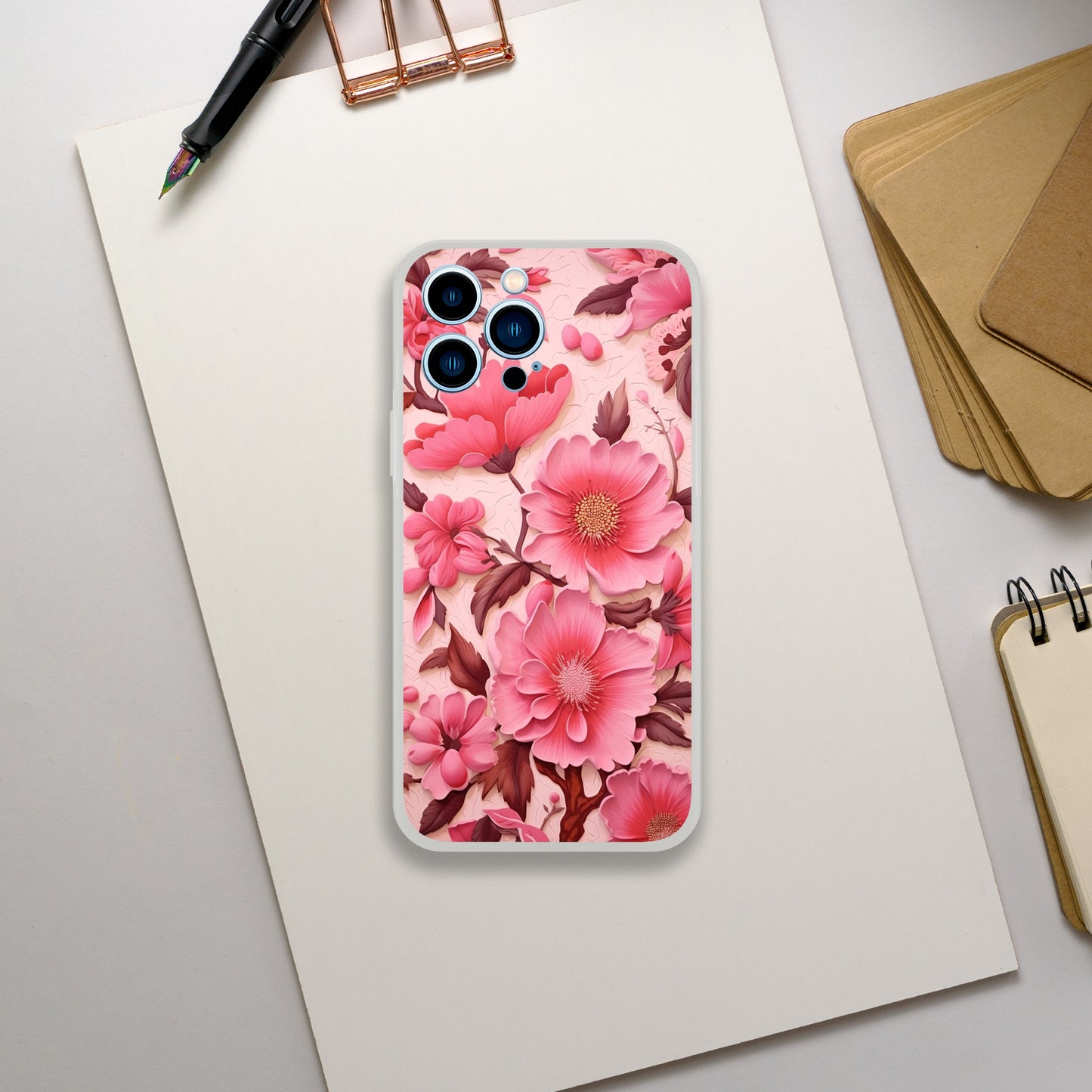 Pink Floral Flexi case