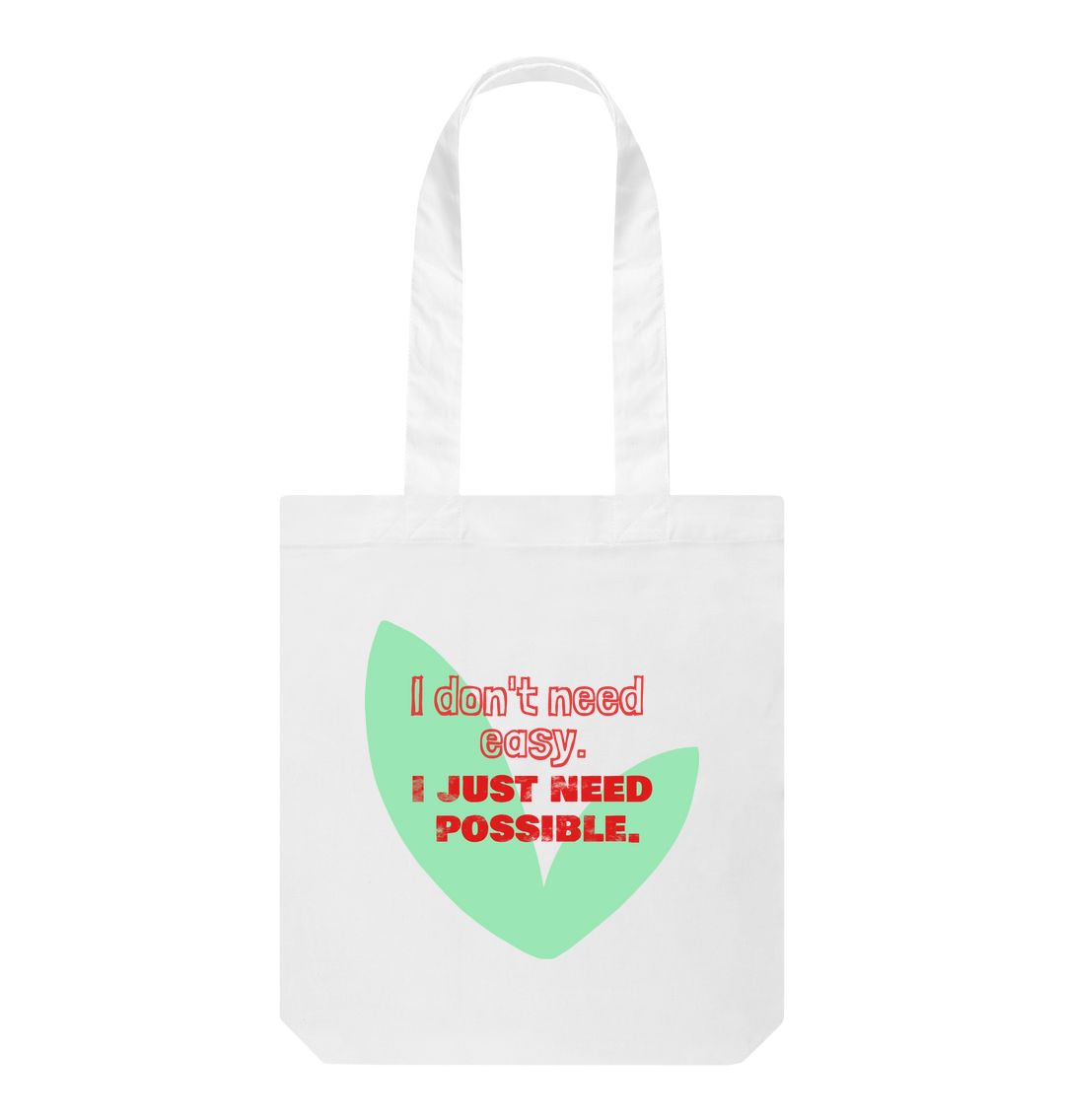 White I Don't Need Easy Tote Bag